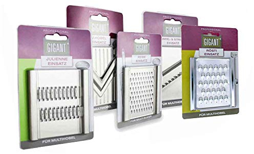 Gigant 5-er Set Einsätze für 4-fach Gemüsehobel