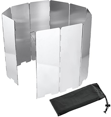 Diealles 10 Pezzi Pieghevole all'aperto Camping Cooker Parabrezza per Il Campeggio e l'escursionismo