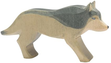 Ostheimer 15210 Wolf laufend aus Holz Höhe 6cm