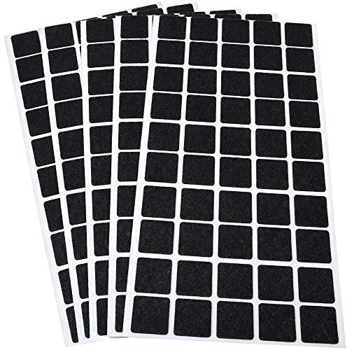 Adsamm FP-15-SA-BL-2020-50-5 FP-15-SA-BL-2020-50 250 x Felt Gliders, 20x20mm, Black