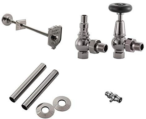 Arroll Luxury Manual Radiator Valve Pack (Black Nickel)