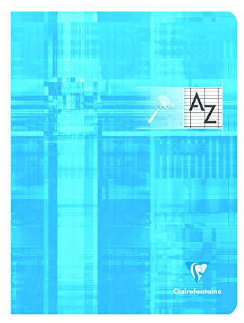 Clairefontaine 63799C - Packung mit 10 Vokabelheften 17x22cm, 48 Blatt ideal für Sehbehinderte, schwarze Lineatur 2,5mm 10x10, französische Lineatur, 90g, farbig sortiert, 1 Pack