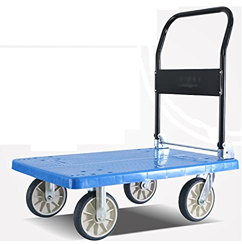 Carrello piattaforma Carrello della piattaforma pieghevole Carrello Platbed Platbed e Maniglia in metallo per il trasporto in movimento Grande capacità di carico 4 ruote camion a mano Pieghevole
