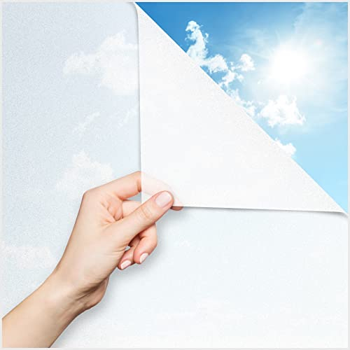 Pellicola protettiva per finestra in vetro smerigliato, 3 m, autoadesiva, opaca, per finestre e finestre, per il bagno (60 x 300 cm)