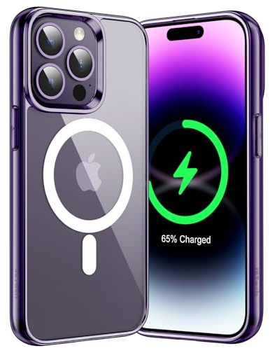 JETech Cover Magnetica per iPhone 14 Pro Max, Viola Scuro