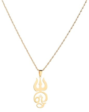 VALKEM Accessoires für Damen und Herren Indien Tamilisches Zeichen Anhänger Halsketten für Frauen Mädchen Tamil Symbol Kette Schmuck Hochzeit Jubiläum, Valentinstag, Weihnachten, Geburtstagsgeschenke