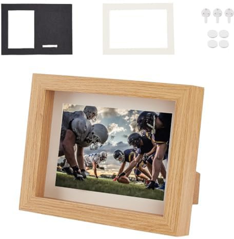 OLYCRAFT Medaillen Display Schattenbox Medaillen Vitrine Fotorahmen Aus Naturholz Mit Klarem Fenster Für Militärmedaillen Strandanhänger Schmucknadeln Pin Enthusiasten Sammlerstücke - 23x18x16cm