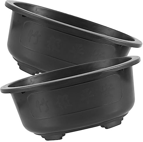 Milisten 2stücke Große Ovale Blumenkübel Für Bonsai Und Garten Für Vertikale Gartengestaltung Mit Abflusslöchern Für Optimale Bewässerung Modernes Design Für Innen Und