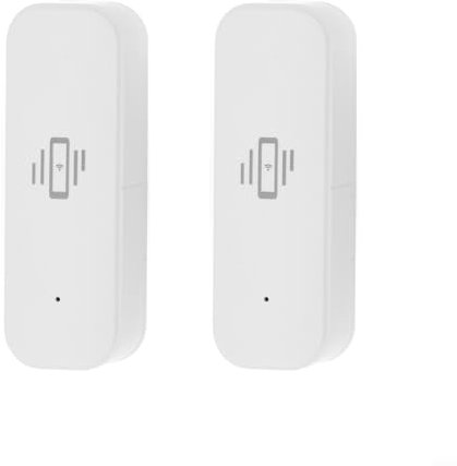 Tuya Smart Wifi Sensore di vibrazione, sensore di allarme funzionale per porta sensore di vibrazione WiFi per casa Tuya Smart Home, rilevatore di allarme aperto porta funziona con Smart Life (2 set)