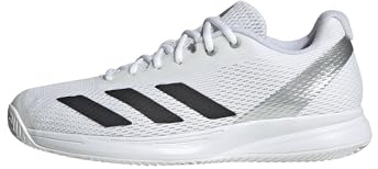 adidas Uomo Courtflash Speed 2 Mens Tennis Shoes, Cloud White/Cloud White/Core Black, 42 2/3 EU