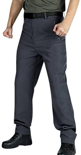 SRZYMJ Cargohose Herren 3 4 jogginghosegröße 27 Freizeithose leicht dünn Outdoorhose Trainingshose mit reißverschluss Sport Badehose Softshellhose Winter Fahrrad Hose Herr Winter Trekkinghose Grey