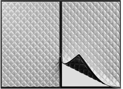 GBPLDMAQ Fenster Isolierung Gegen Kälte aus Graphenmaterial, Winddichte Vorhang Thermo Wärmeisolierend, Schallschutzvorhang Verdunkelungs-Sichtschutzfolie(160x140cm/63x55in)