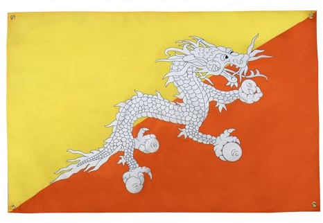 AZ FLAG Bandera Bután 150x90 cm Butanésa Poliéster Ligero 4 Ojales