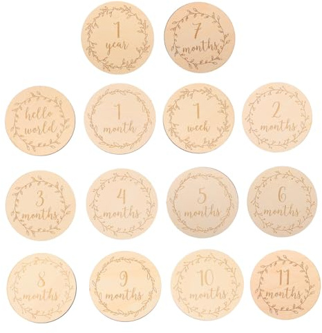 QUMIIRITY 14 pièces Disques pour Photos Cartes de Jalons Décorations pour Fête et Chambre Dimensions