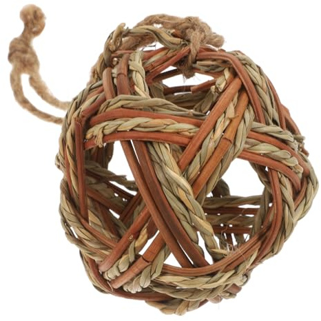 JOINPAYA Rabbit Chew Toy Natural Grapevine Balls for Small Animals Teeth Grinding Chewing Toy Woven Grass Suitable for Rabbits Guinea Pigs Parrots and Hamsters