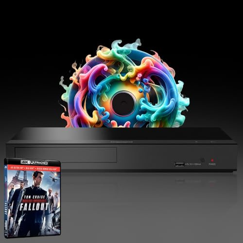 MULTIREGION Blu-ray Player Compatible with Panasonic DP-UB150 MultiRegion Blu-ray Region A, B & C - DVD Regions 1-8 - Bundle Including Mis. Imp. Fall. 4K UHD Disc