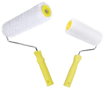 Spiked Roller, FLZOOY Latex Floor Self Leveling Screed Compound Roller | Bubble Remove Tool with 13mm Teeth 6 Inch 9 Inch