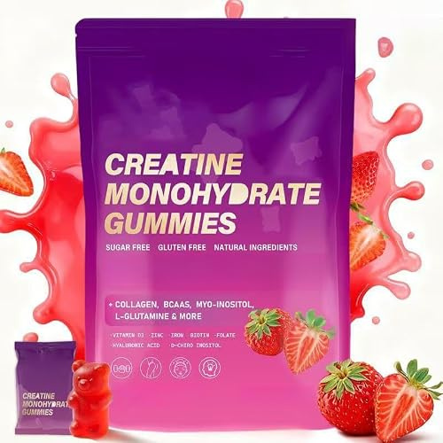 Creatine Gummies - Öka fokus, styrka och uthållighet - Vegansk, glutenfri, icke-GMO - för män och kvinnor