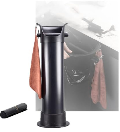 Golvstående Knackbox Espresso, Kaffemald Behållare Med Avtagbart Lock, Med Handduk Och 25 Påsar For Kaféer Barer Hem(Black)