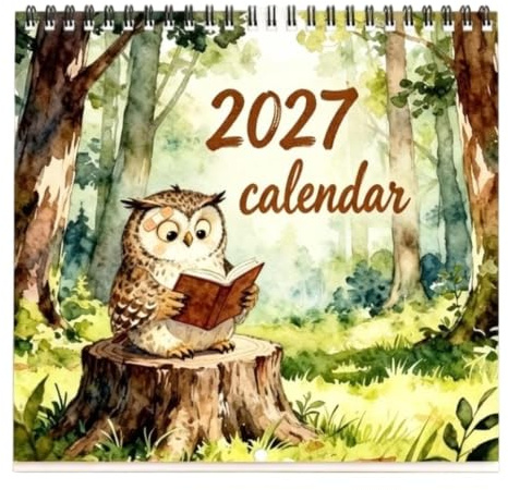 Calendrier De Bureau 2027 Agenda Épais Aquarelle
