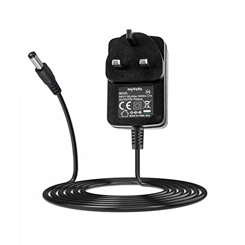myVolts 9V power supply adaptor compatible with Bush CDVD123SW DVD player - UK plug