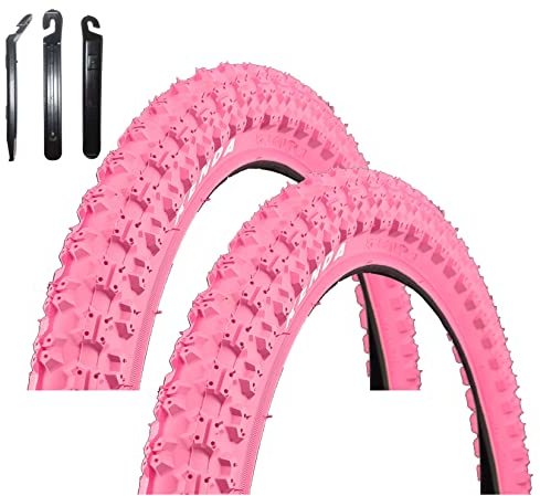 2 x Kenda 20 BMX K-50 Fahrradreifen in Pink 57-406 (20 x 2,125) inkl. maxxi4you Reifenheber