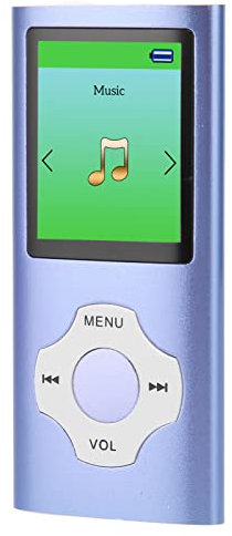 Lecteur de Musique MP3 MP4 de 1,8 Pouces, Lecteur MP3 MP4 jusqu'à 64 Go D'extension, Lecteur MP3 Ultra Fin intégré à la Radio FM, Enregistrement, Fonction de Livre électronique, (Bleu foncé)
