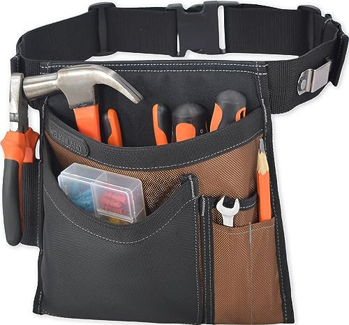 WELKINLAND 6-Pocket Heavy-Duty Utility Tool Belt Pouch - 2 Small Belt for Women and Men