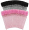 PLABBDPL Lot de 100 Brosses à Cils Jetables, Pinceaux pour les Yeux, Goupillon Cils Pinceau Cils avec Poignée en Cristal, Applicateur Cils Brosse pour Maquillage Extension Cils Sourcils (Rose, Noir)
