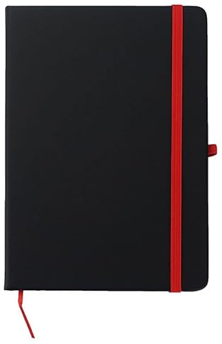 Edles Notizbuch mit Soft-Touch-Cover in Schwarz | Individualisierbar | Personalisiert | Individuell graviert | Rot