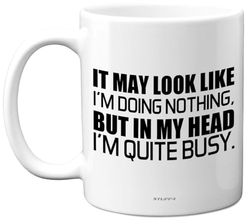Stuff4 Funny Novelty Mug Gifts, in My Head | Fun Birthday Mug Present for Colleague Wife or Husband Best Friend Auntie Uncle Sister Brother