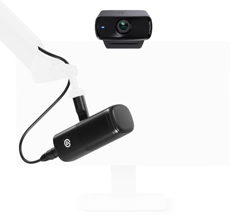 Elgato Pro Audio & Video Bundle - Premium Full HD Webcam & Dynamisches XLR Mikrofon Bundle für Streaming, Podcasting, Aufnahme - HDR, Rauschunterdrückung, Kompatibel mit OBS, Zoom, Teams, PC/Mac