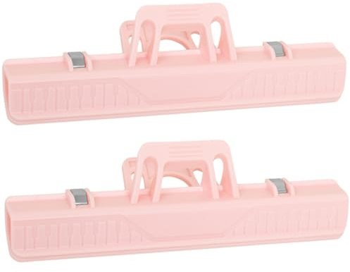 Notenblatt Clip Rosa aus Abs Kunststoff für Musikblätter | Federstahl Mechanik, Portabel und Handlich, 2 Stück-pack für Geordnete Seitenführung Beim Spielen