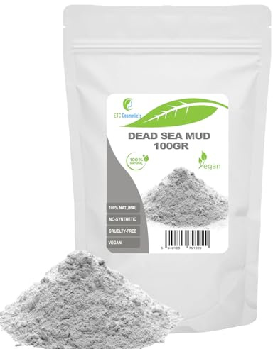 Barro del Mar Muerto - 100 gr - Mascarillas faciales caseras, mascarillas corporales, mascarillas capilares, peelings y exfoliantes suaves, elaboración de jabón, antienvejecimiento