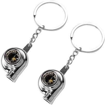 Gatuida 2stücke Schlüsselanhänger Aus Kreative Turbinen-turbolader Anhänger Langlebiger Schlüsselring Schlüsselornamente Für Tasche Handy Autoschlüssel Als Geschenk