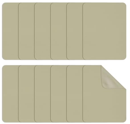 PATIKIL Iron-on Patches 95 x 125mm, 12 Pack Fabric Repair Patches Cotton Iron on Patch for Clothes Repair Decorating Kit, Khaki