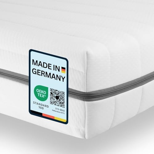 Sleepneo Matratze 200x200 - Ergonomische Kaltschaummatratze - 7-Zonen-Matratze H2 H3 - Oeko TEX Zertifiziert - Waschbarer Bezug - 2in1 Härtegrad - atmungsaktiv - Höhe 15 cm