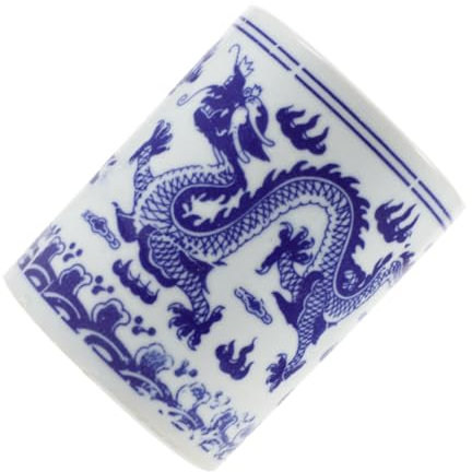 LIGIGWASH Soporte De Utensilios De Cocina De Bote Organizador De Utensilios Porcelana Azul y Blanca Recipiente Para Espátulas y Cucharas Estilo Campestre Para Decoración De Encimera