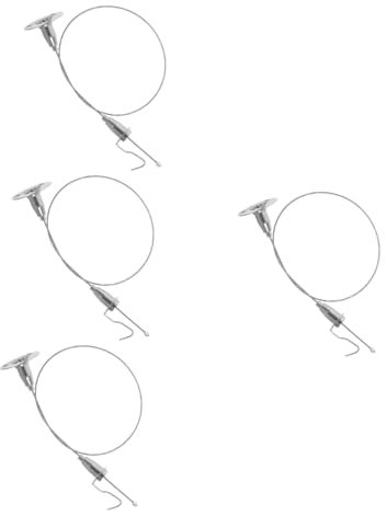 Alipis 4pcs Stainless Steel Adjustable Picture Frame Hanging Wire Rope and Flexible Hook for Art Displays Mirrors and Photos Easy Installation Lightweight and Stable Performance for