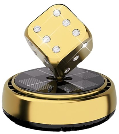 Rassisseur D'air De Voiture - Diffuseur De Parfum De Tableau De Bord Solaire Rotatif | Ornement Intérieur Automatique De Forme De Dés | Dispensateur De Parfum De Rotation Pour Berline, Camion, Caravan