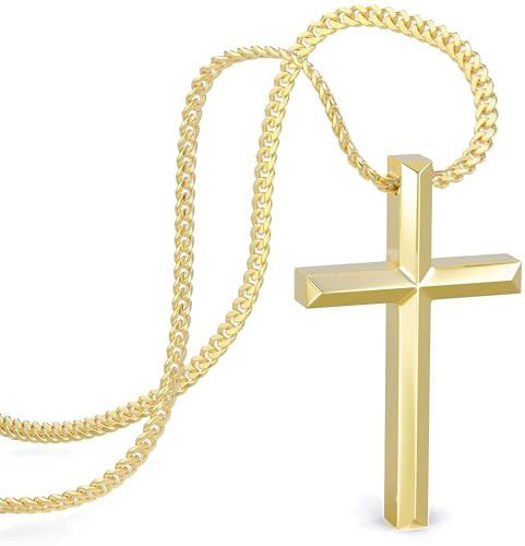 SERASAR Korshalsband Guldkedja Ladies Guldsmycken Kedja 585 Halsband Äkta för kvinnor Vattentäta Smycken Mors Dag Present Jul