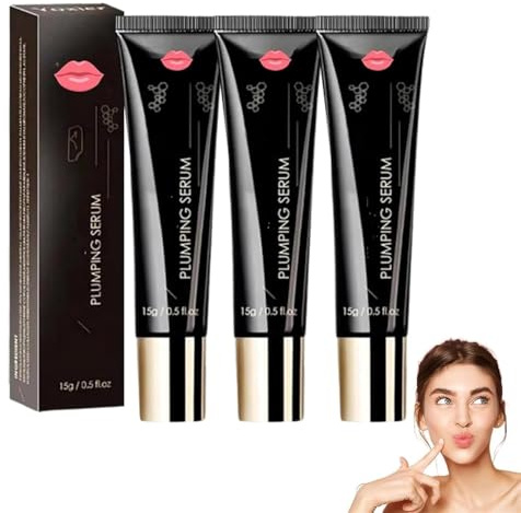Lip Booster Serum, Lipgloss Plumpy Lippen-Booster, Natürliches Lippenpflege Öl mit Kollagen und Hyaluronsäure, Tag- und Nachtpflege, Feuchtigkeitsspendender Lippenöl mit Boosting-Effekt (3)