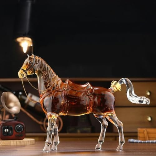 Ensemble de carafe à décanter à whisky, 1 000 ml, serpent, tigre, cheval, animal - Carafe à vin pour hommes, maris et amateurs de bourbon, distributeur d'alcool en verre personnalisé pour bourbon