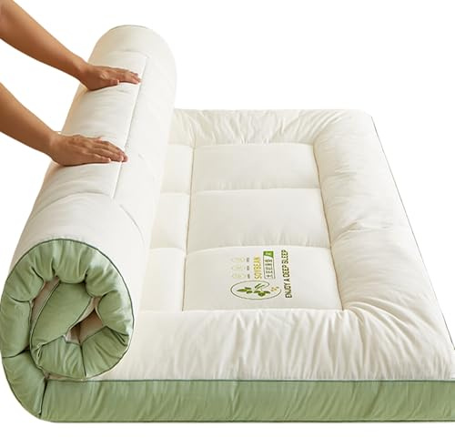 NEPHRA Futon Matratze 180x200 Dick und Faltbar, Aus Polyester, Bodematratze, Klappbare Matratze, Ideal für Gäste, Schlafsäle, Camping, Sofas und Liegen(Thickness 9cm,200 x 220 cm)