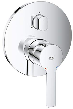 GROHE Lineare Single-Lever Shower/Bath Mixer Trim Set, 3-Way-Diverter, Concealed Installation, Chrome, 24095001
