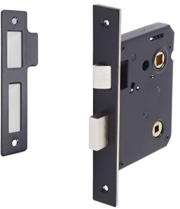 Matte Black Bathroom Lock 76mm / 57mm Mortice Lock Backset