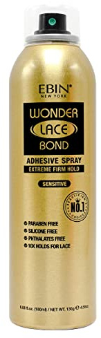 EBIN Wonder Lace Bond Spray (180 ml, tenuta estremamente ferma (sensibile)