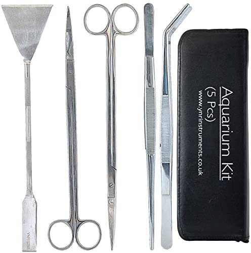 Ynr Pro Deluxe Kit Outils Aquarium Plante Aquatique Poisson 5 Pièces Kit Pochette