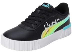 PUMA Carina 2.0 Crystal Wings Jr Sneaker, Black Team Aqua White, 36 EU