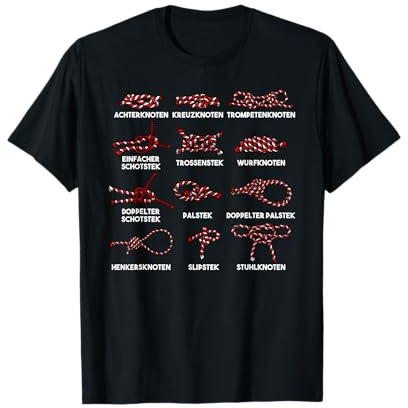 Seemannsknoten für Segeln und Motorbootfahren, Kapitän Segel T-Shirt